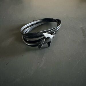Miansai half anchor cuff leather wrap bracelet